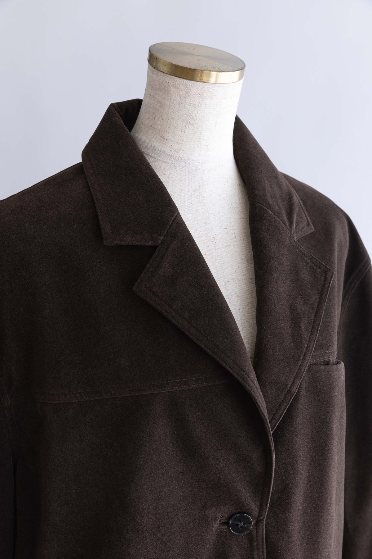 Vintage Suede Oversized Jacket ダークブラウン