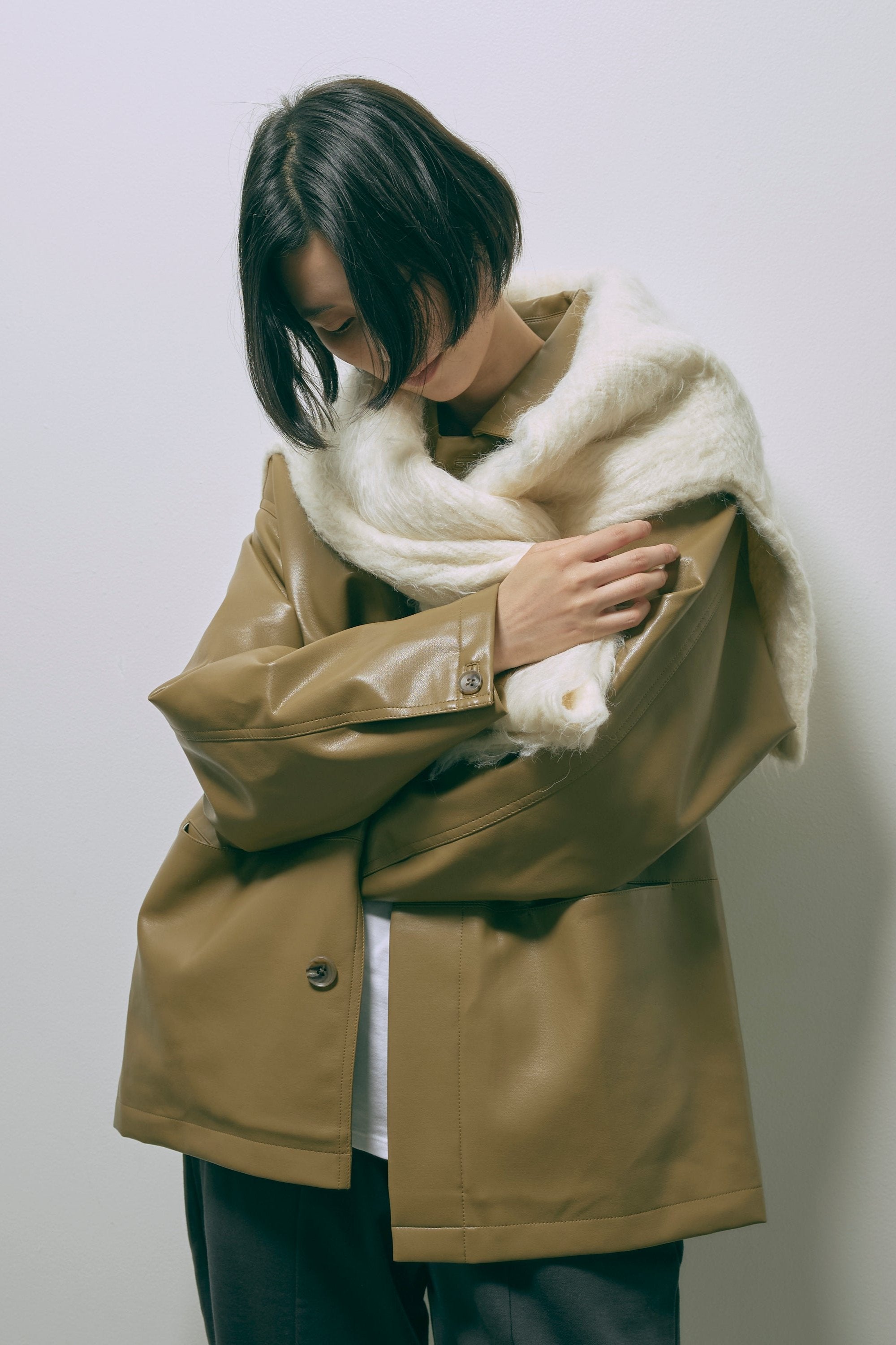 Faux Leather Over Jacket