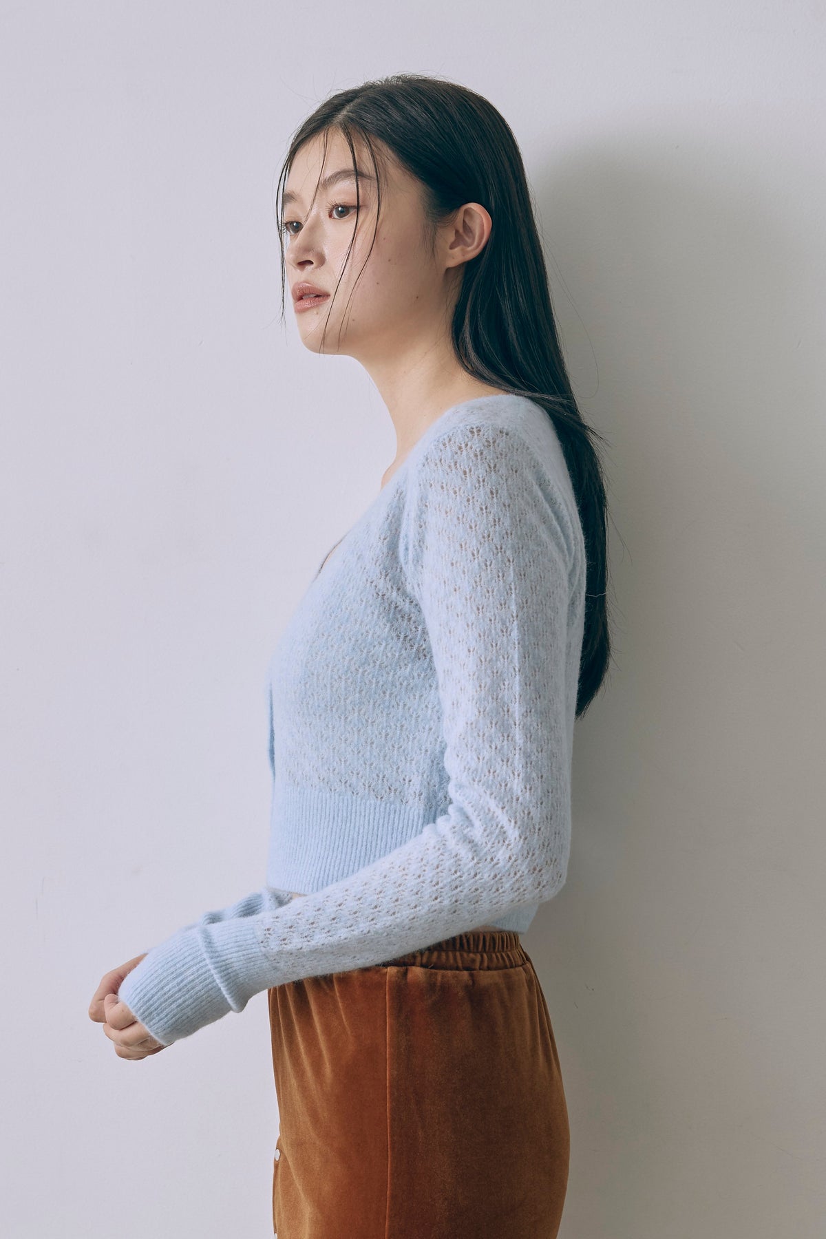 Cloud Touch Knit Cardigan ブルー