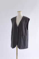 【Set Up】Faux Suede Gilet