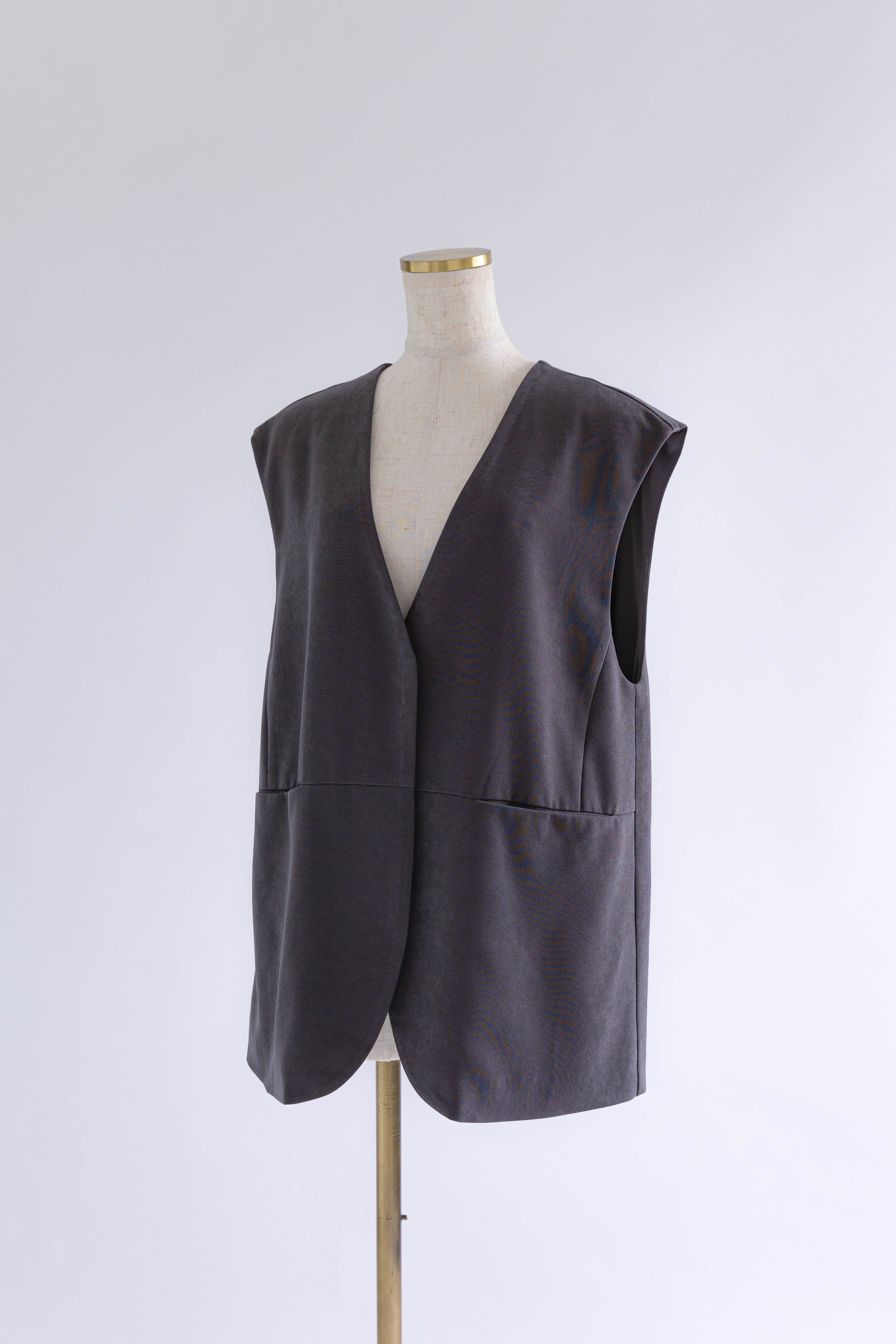 【Set Up】Faux Suede Gilet