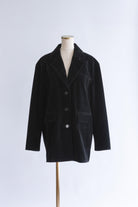 Vintage Suede Oversized Jacket ブラック