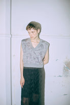 Sequin Jacquard Knit Vest