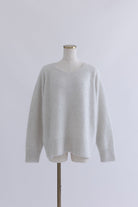 Vneck Fox Over Knit オートミール