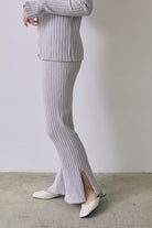 【Set Up】Chenille Rib Flared Pants パープル
