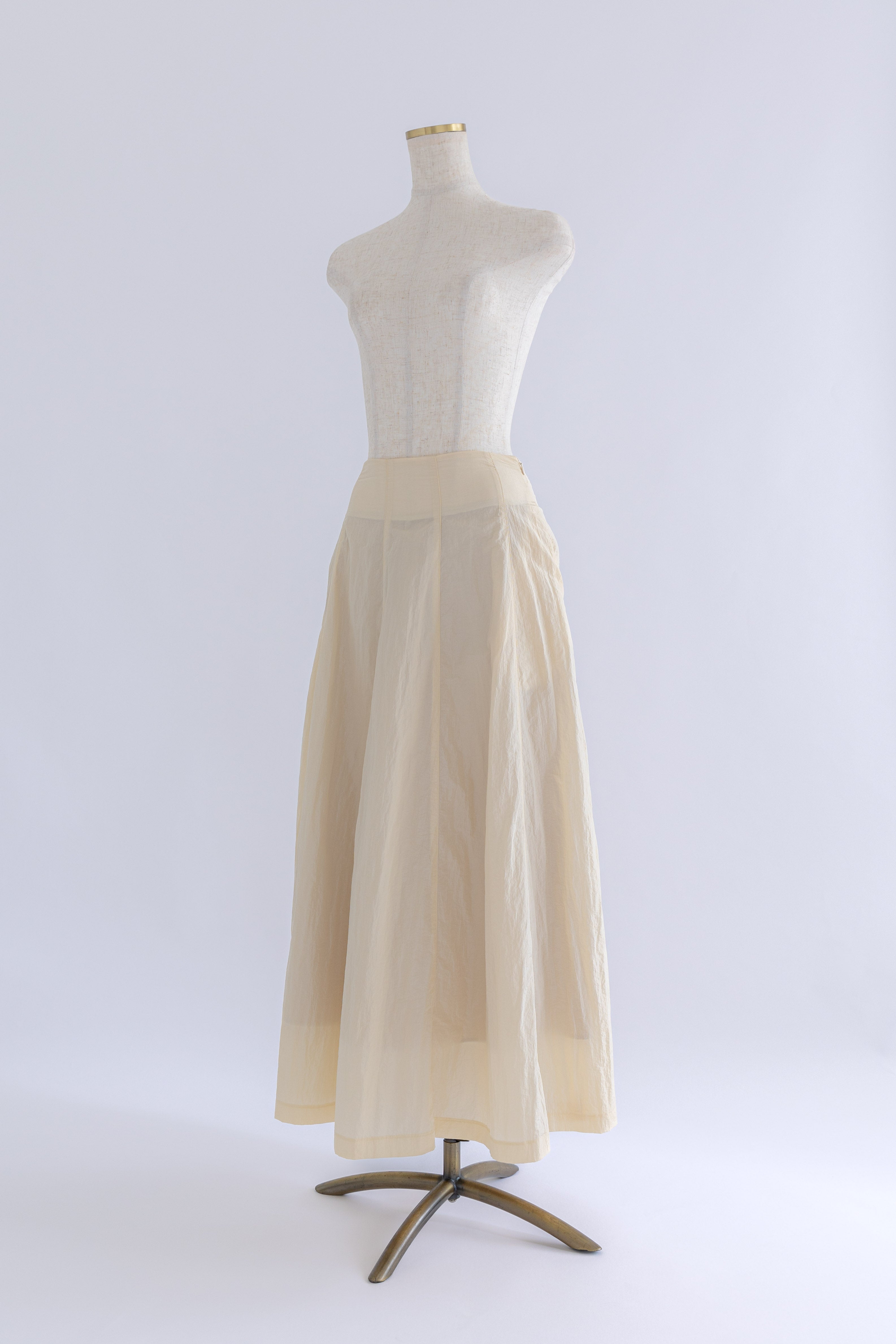 Nylon Taffeta Flared Skirt