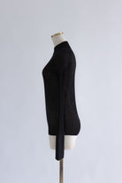 Bottleneck Sheer Rib Knit