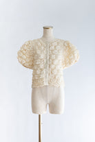 Puff Smocked Short Blouse アイボリー