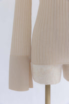 Bottleneck Sheer Rib Knit