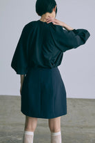 Flared Balloon Sleeve Blouse