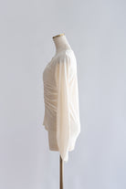 Sheer Velour Draped Cardigan