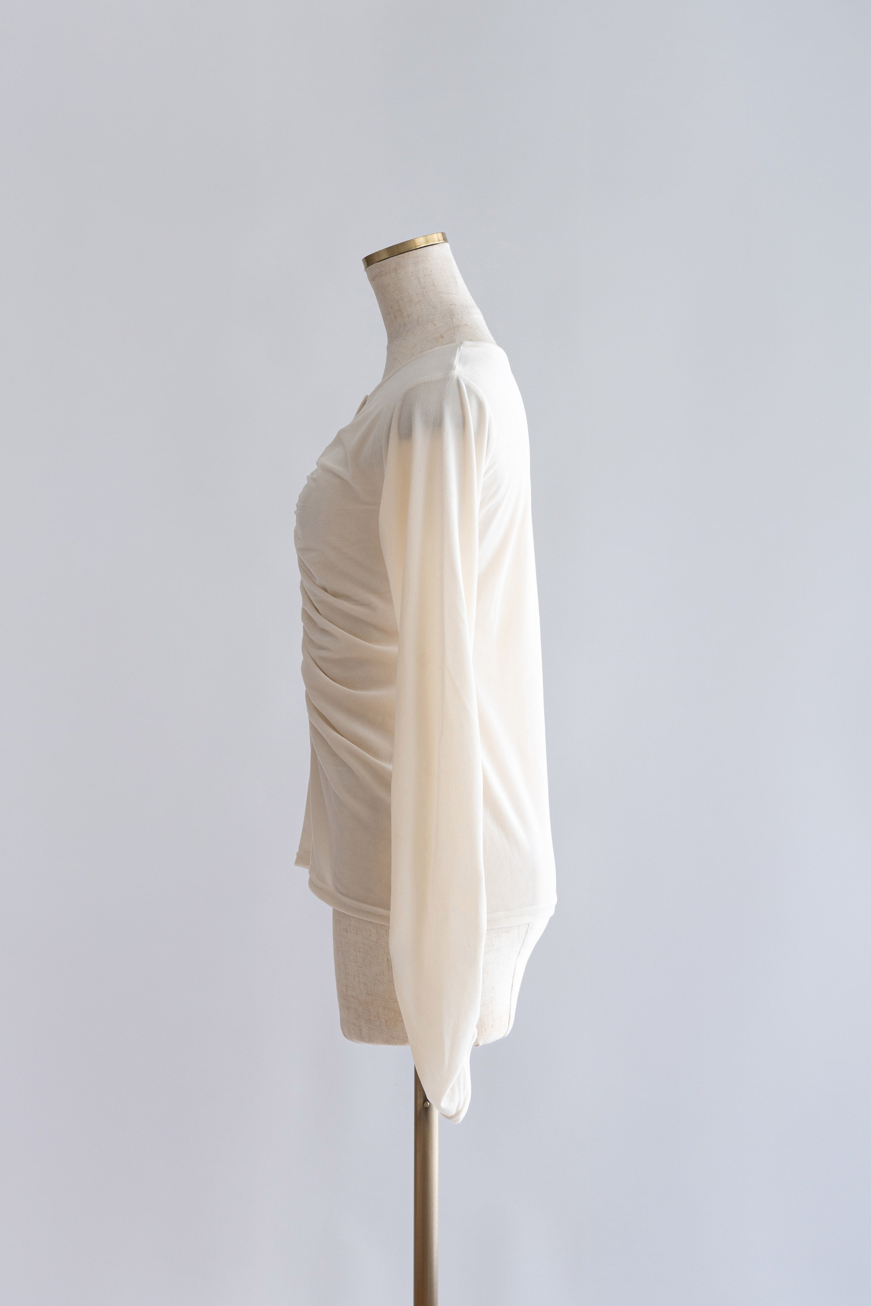 Sheer Velour Draped Cardigan