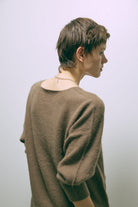 Vneck Fox Over Knit