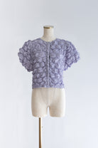 Puff Smocked Short Blouse ラベンダー