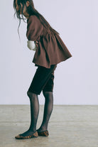 Boat Neck Ribbed Sheer Knit ミント