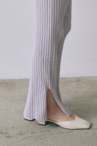 【Set Up】Chenille Rib Flared Pants パープル