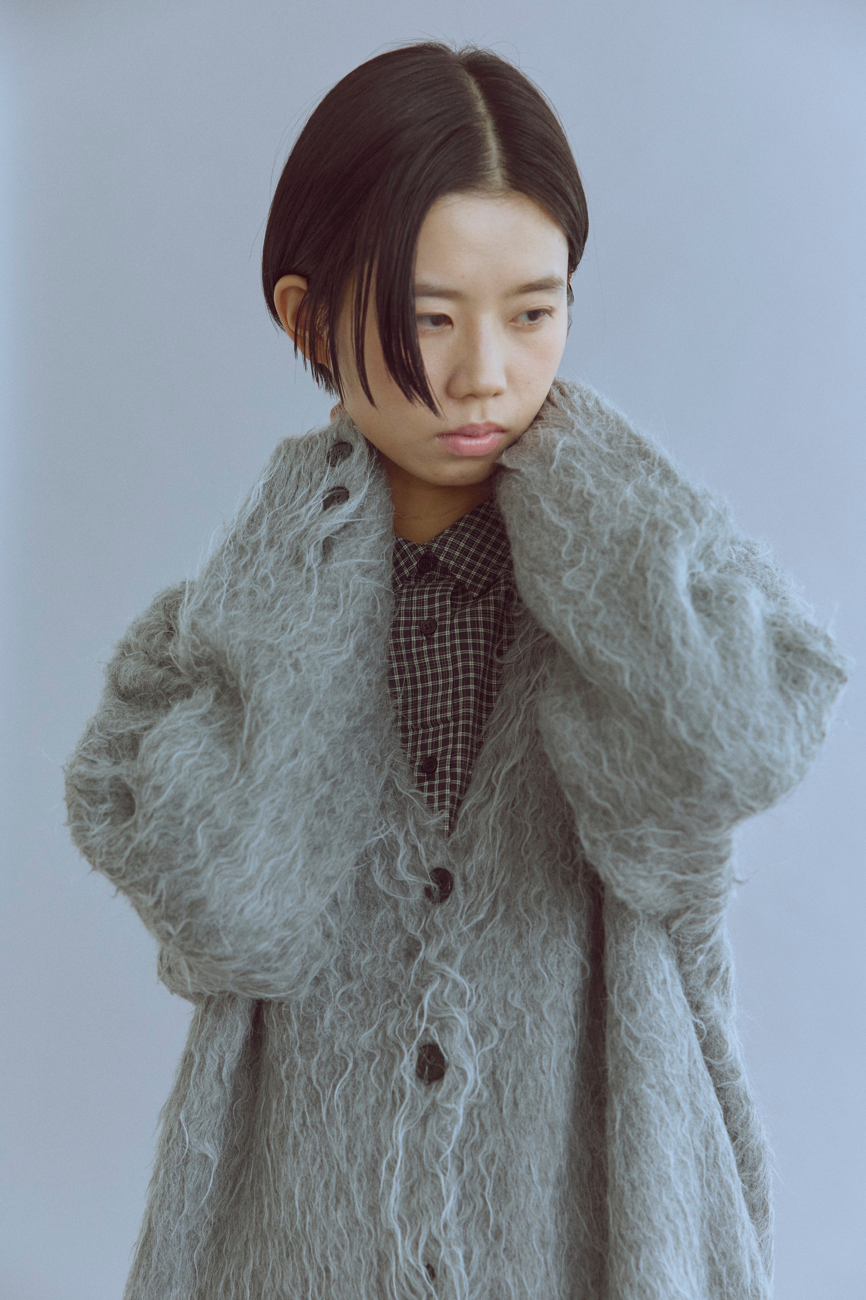 Brashed Shaggy Cardigan