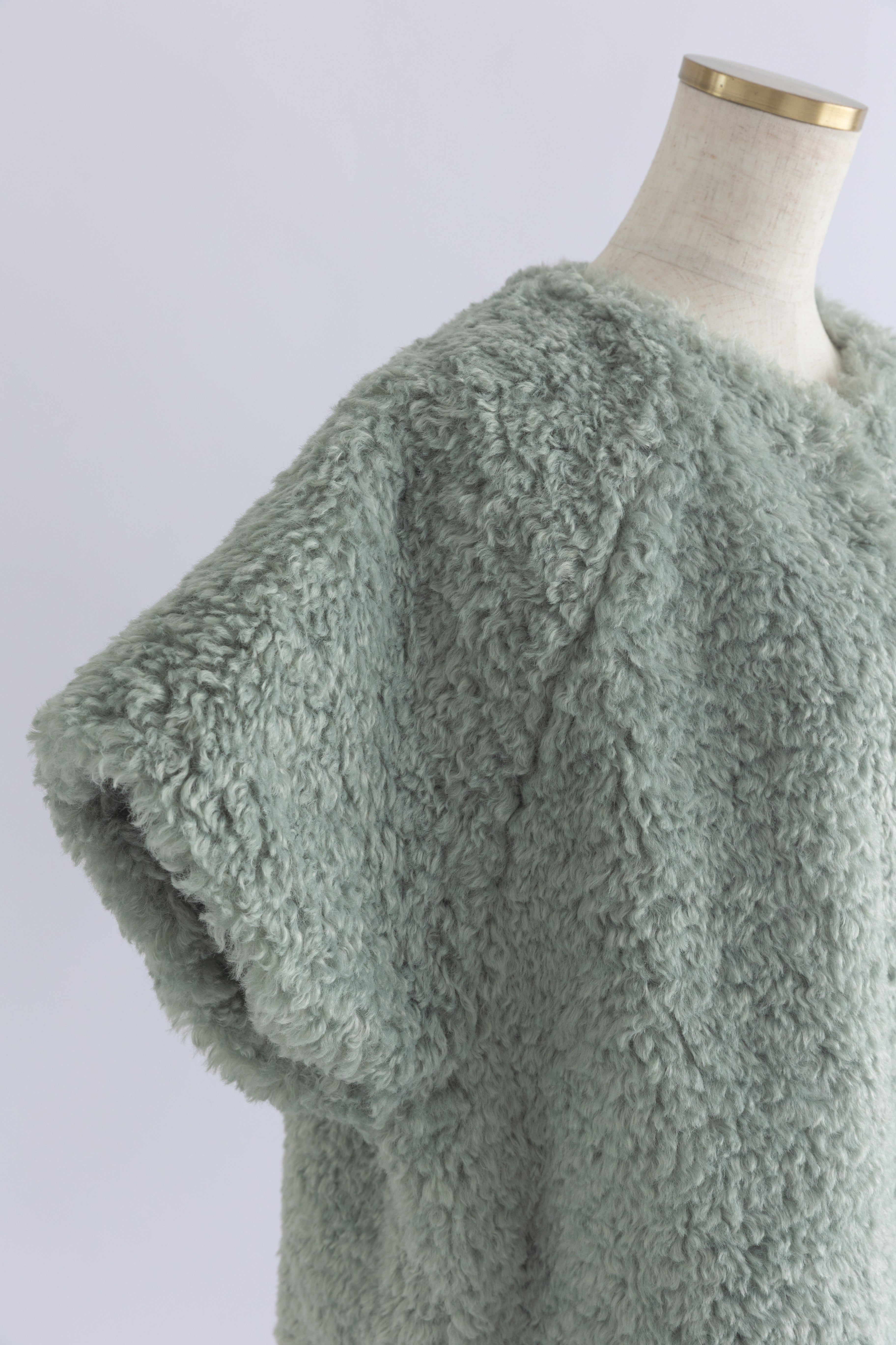 Short Sleeve Fur Jacket