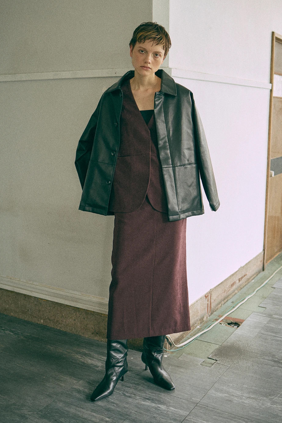 Faux Leather Over Jacket