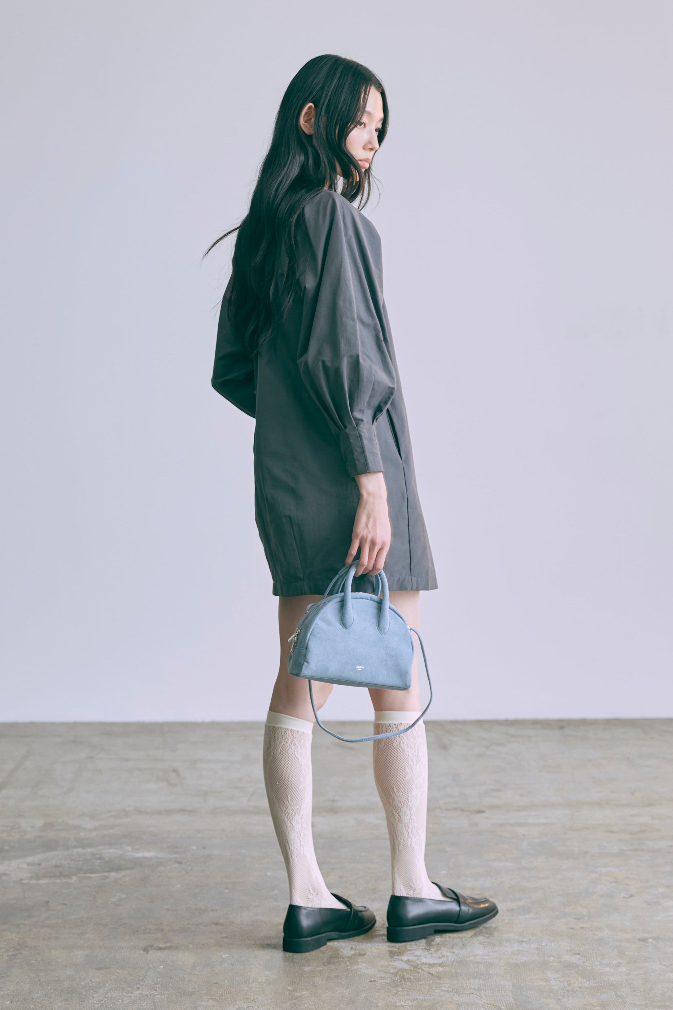 Volume Sleeve Mini Dress