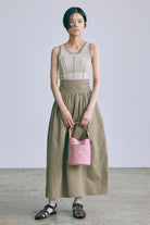 Tulle Piping Tank Top