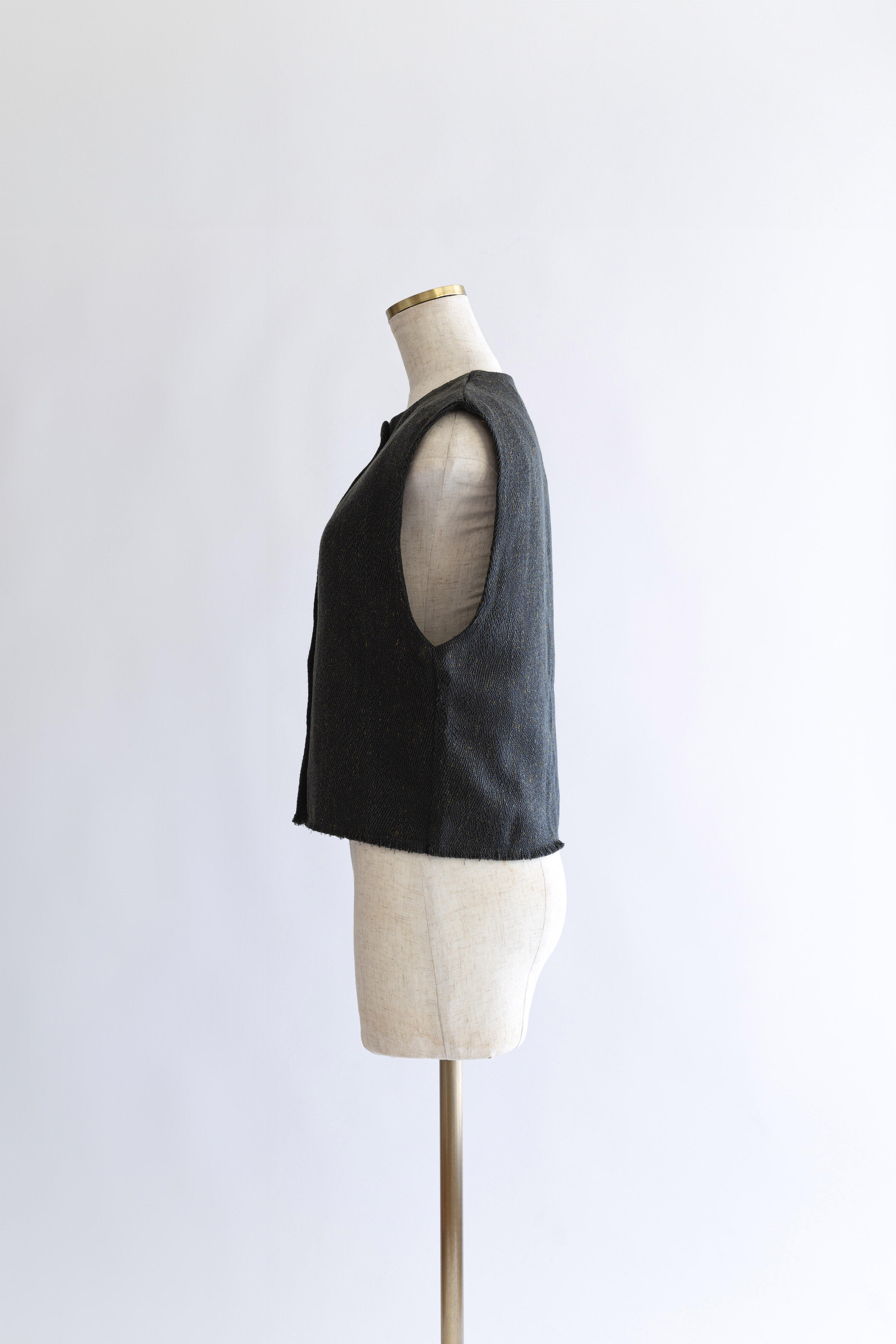 Cropped Tweed Gilet