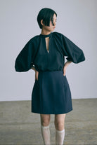 Flared Balloon Sleeve Blouse