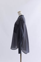 Long Cuff Sheer Blouse