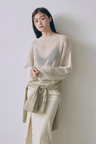 Boat Neck Knit オフホワイト size:F model:171cm YUUMIKO