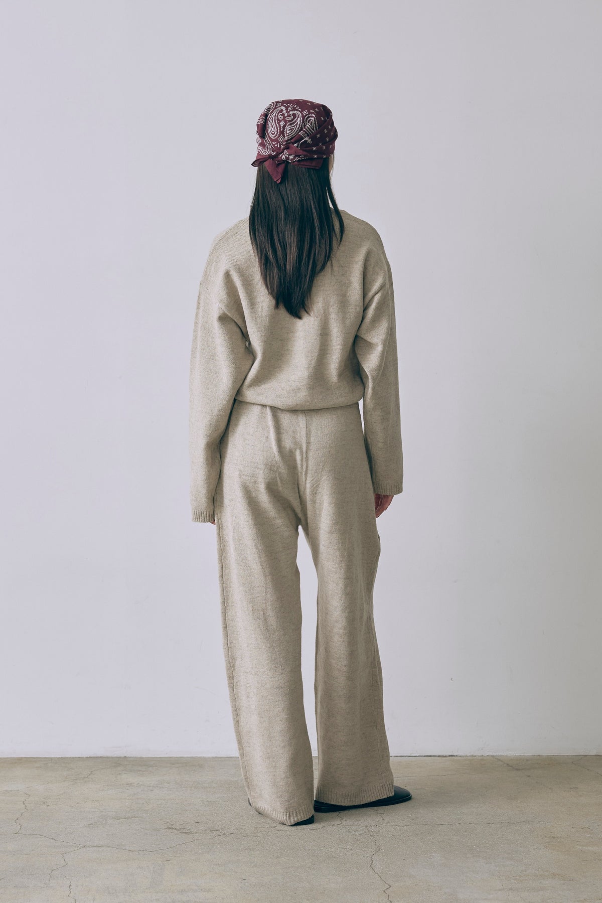 Soft Wool Jumpsuit ベージュ