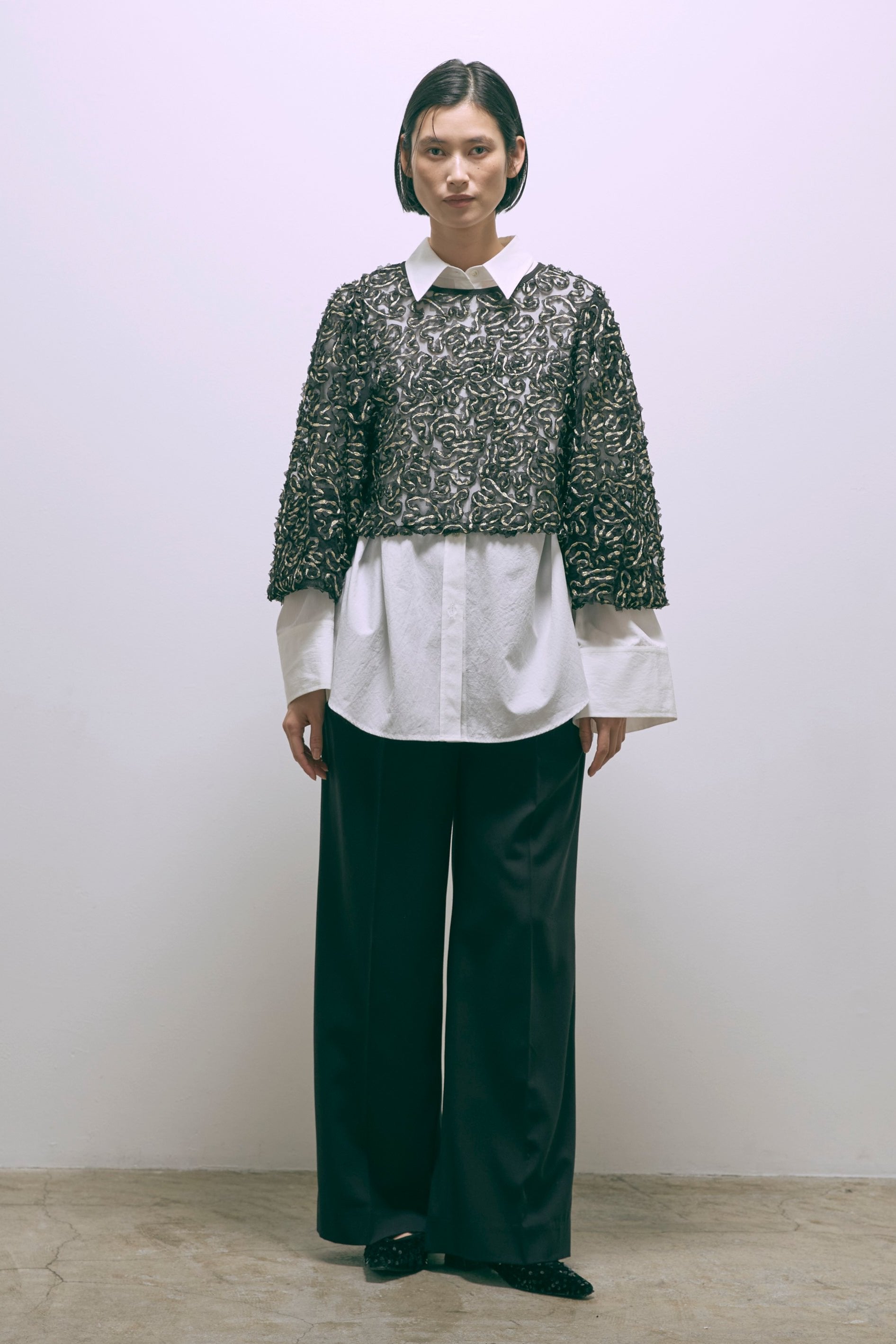 【Set Up】Semi-Wide Trousers ブラック size:1 model:170cm ANDO