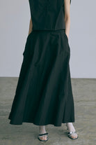 Nylon Taffeta Flared Skirt
