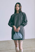 Volume Sleeve Mini Dress