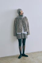 Alpaca-Touch Knit Mini Skirt