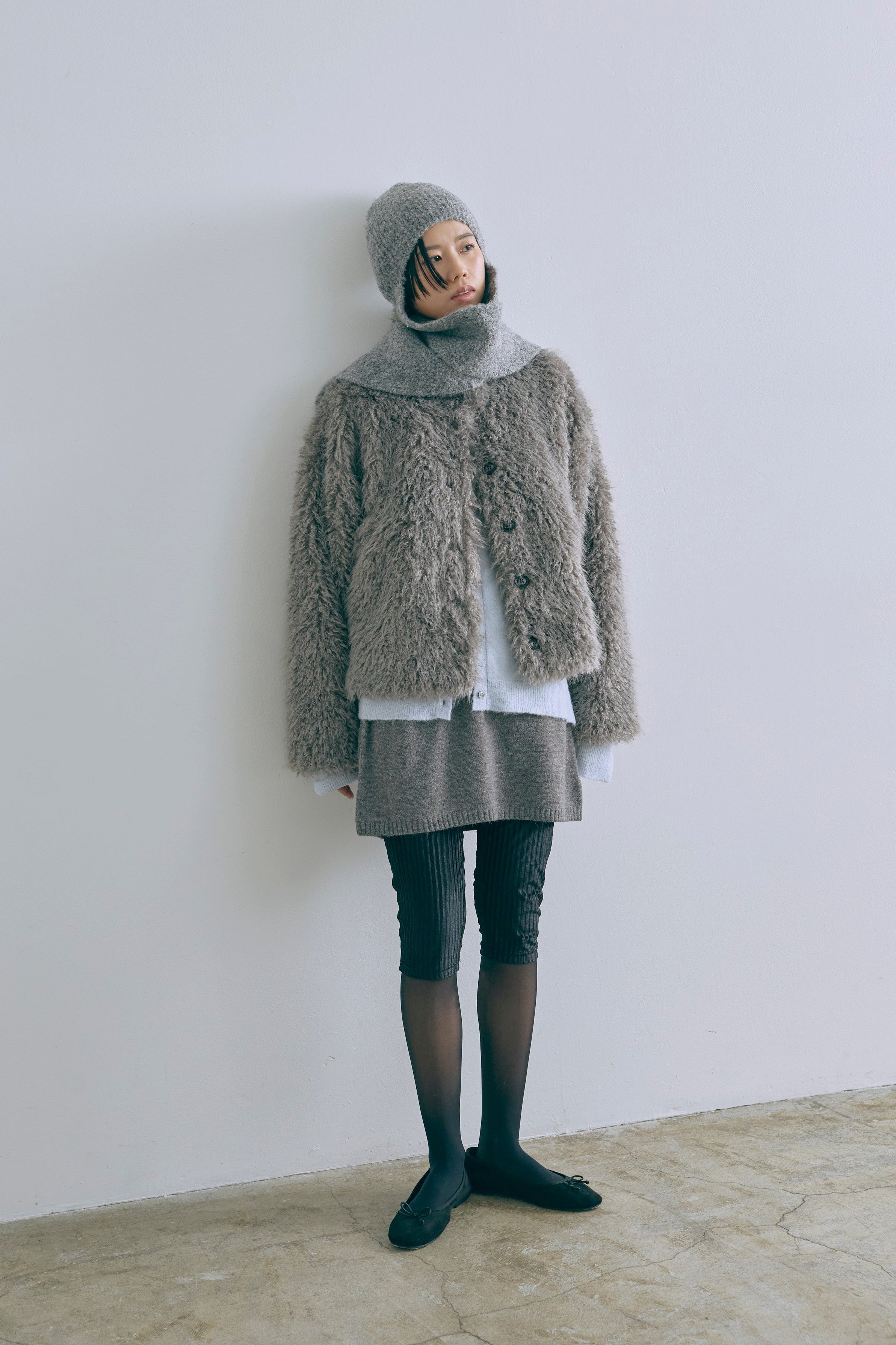 Alpaca-Touch Knit Mini Skirt