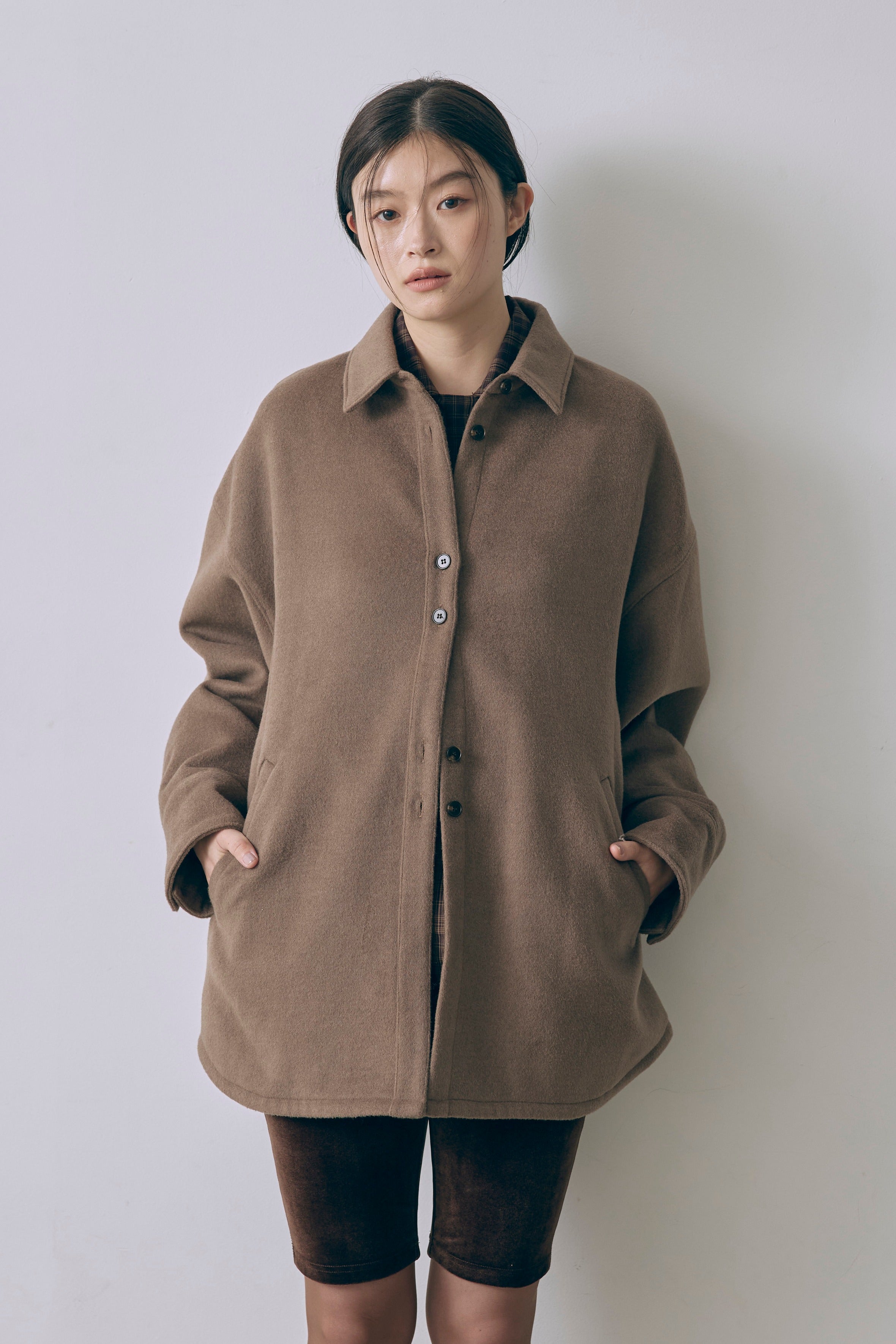 Wool Blend Over Shirt Jacket