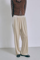 Side Lace Velour Easy Pants ライトベージュ size:1 model:175cm SENPING