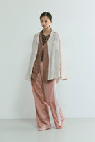 Side Lace Velour Easy Pants