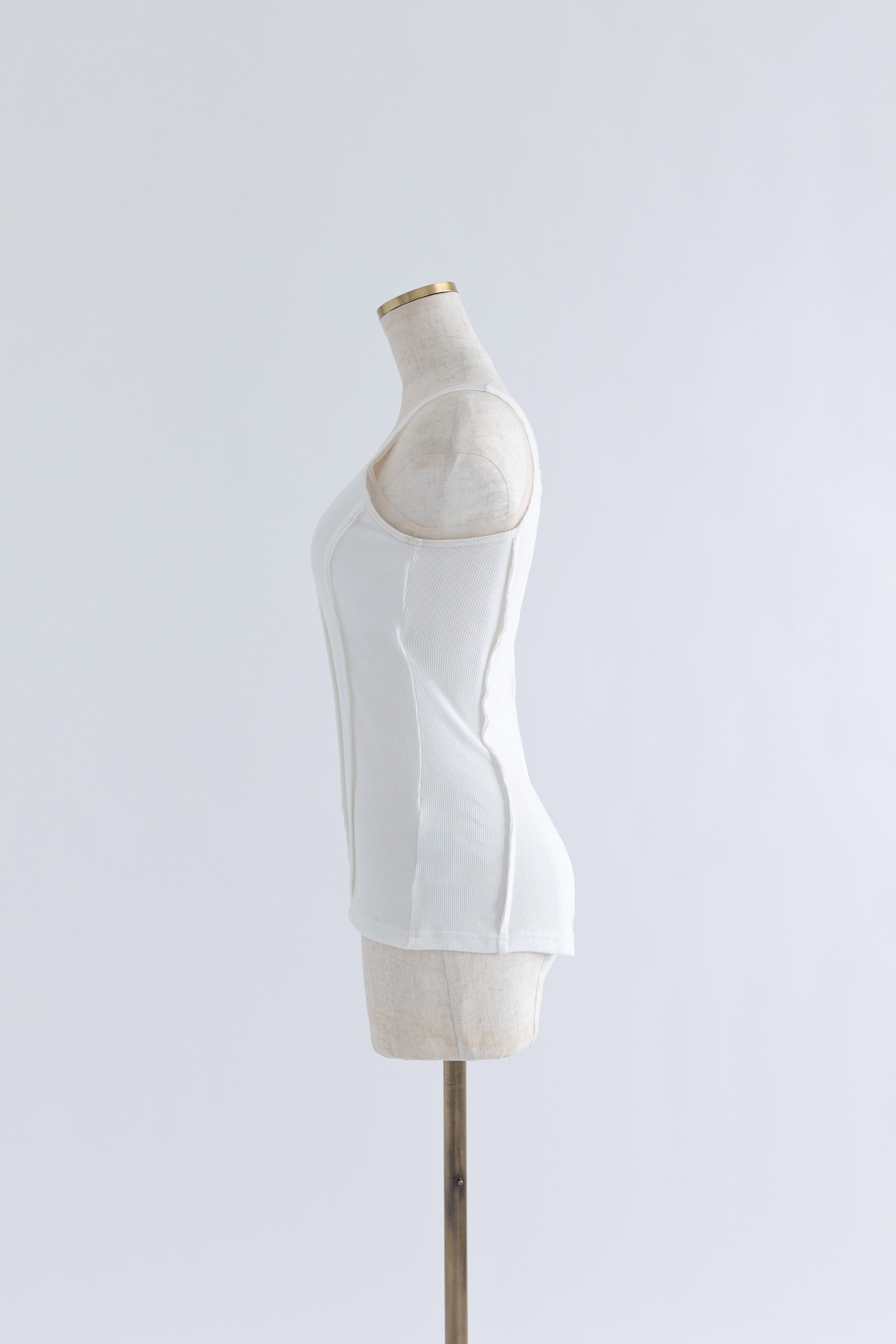 Tulle Piping Tank Top