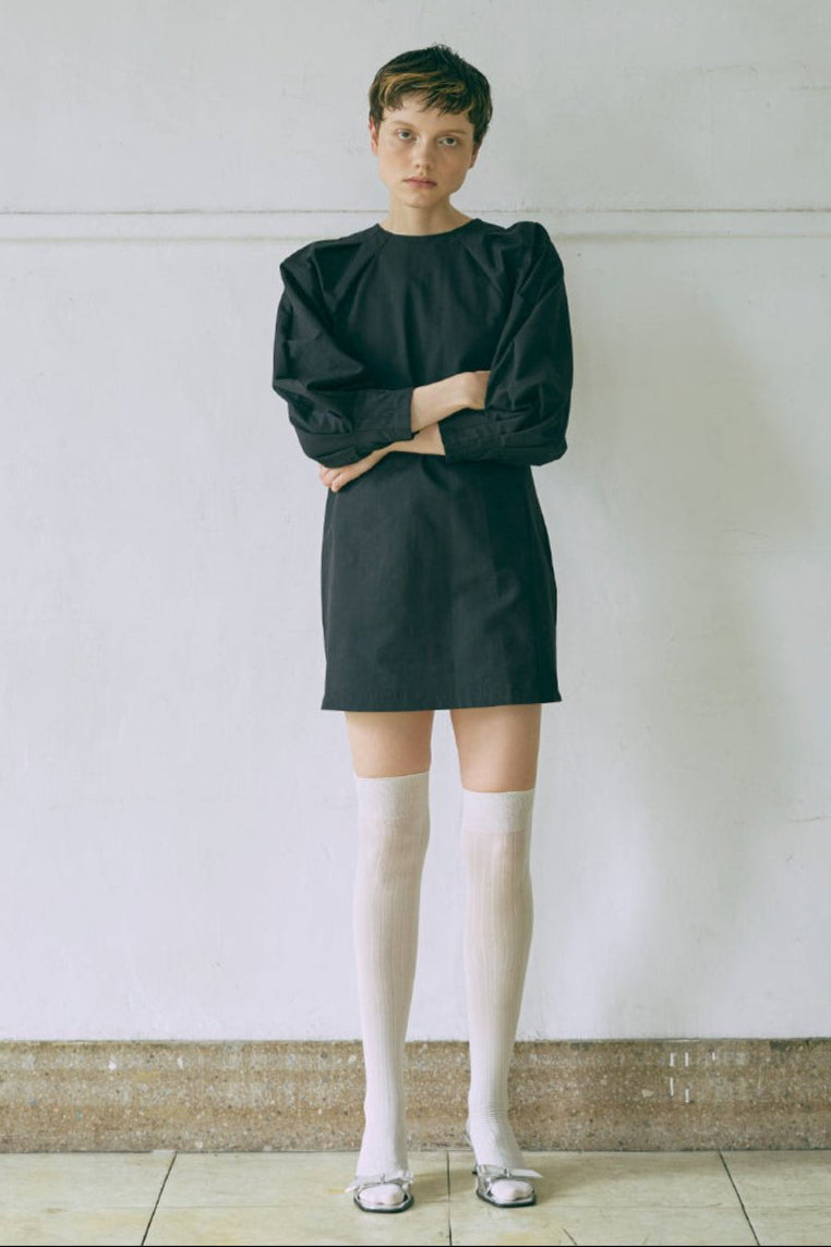 Volume Sleeve Mini Dress