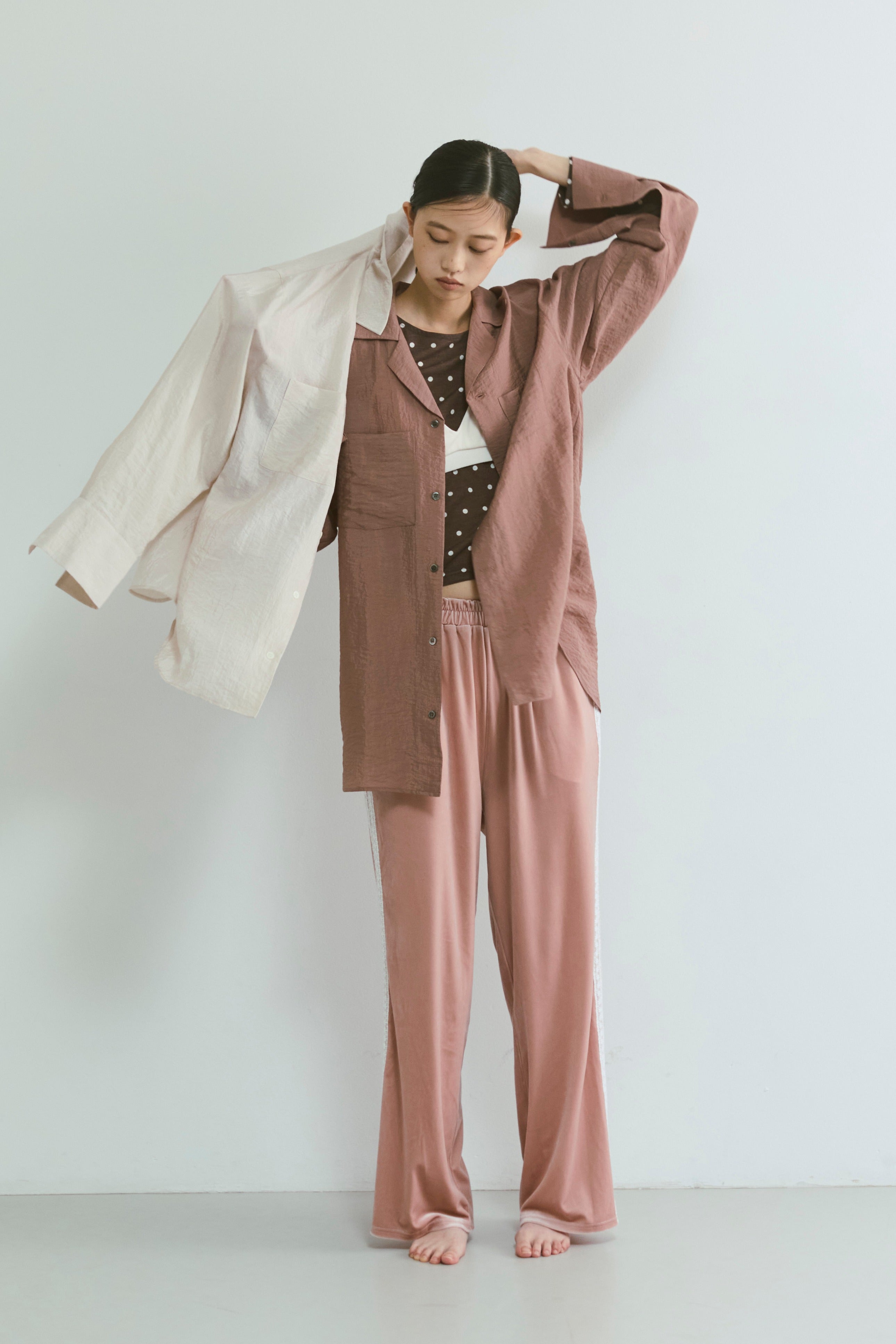 Silk-Like Oversized Shirt