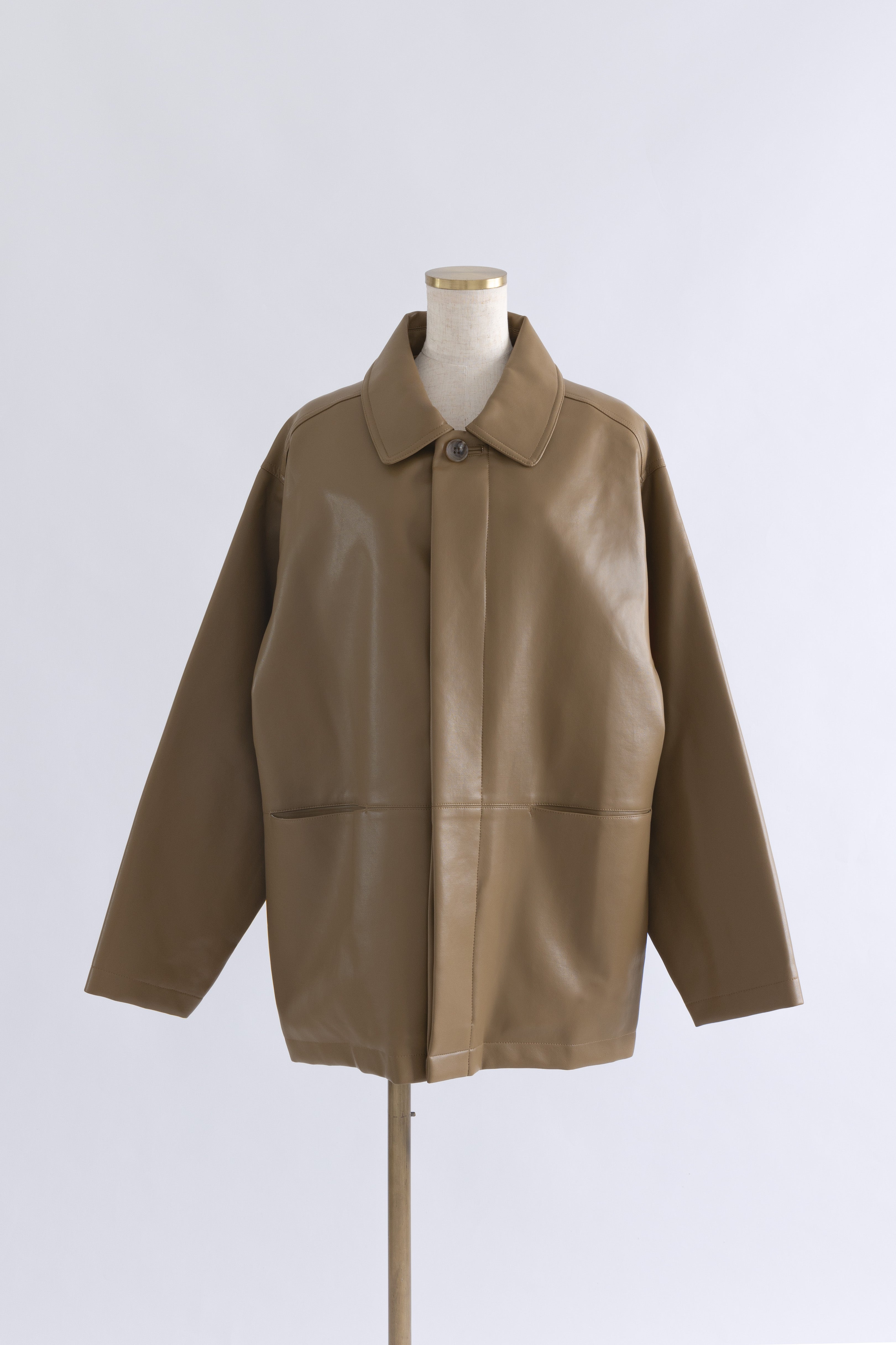 Faux Leather Over Jacket