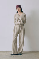 Soft Wool Jumpsuit ベージュ size:F model:171cm YUUMIKO