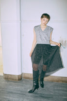 2Way Sheer Crinkled Skirt Dress