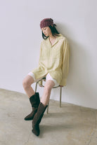 Silk-Like Oversized Shirt
