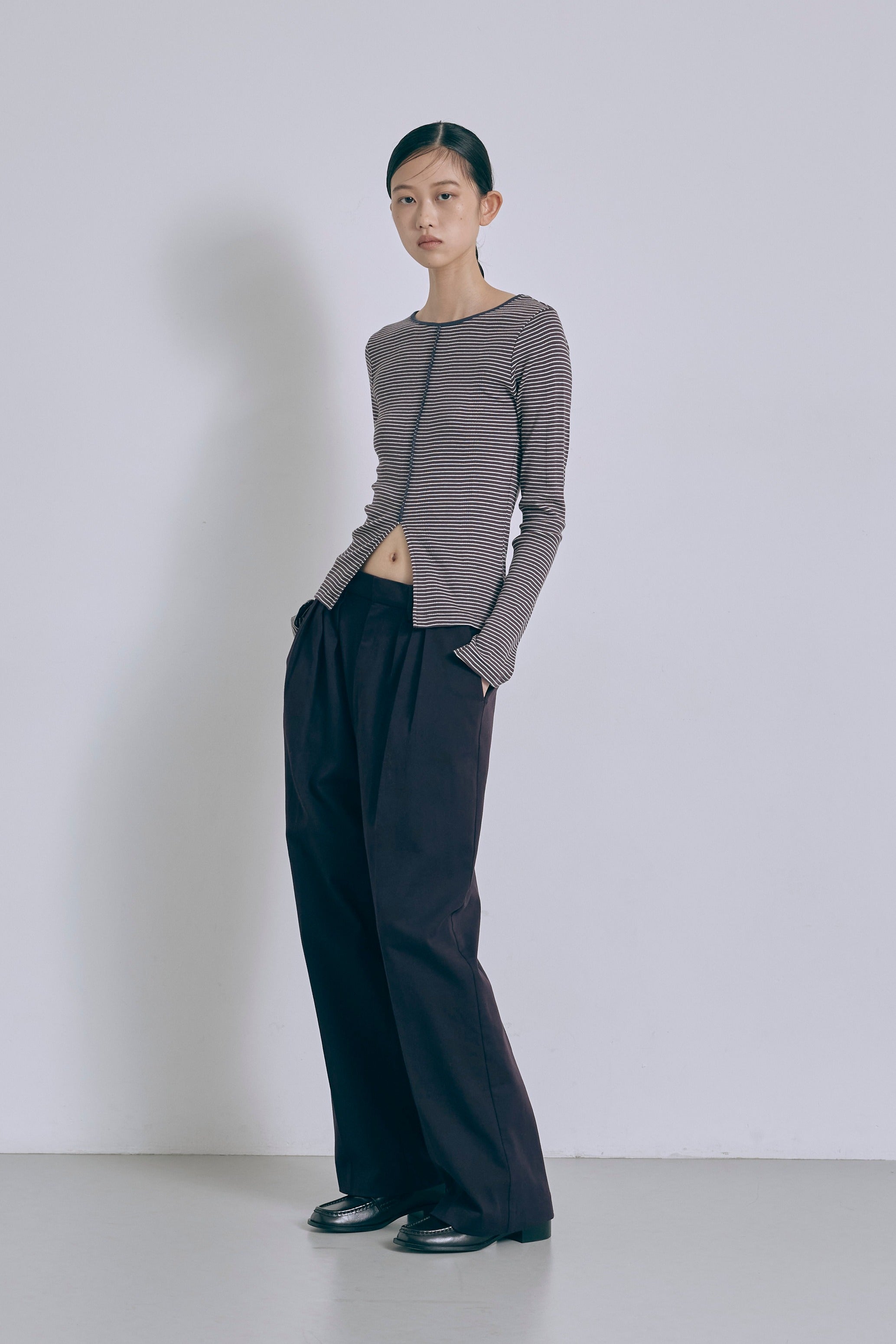 Wide Tuck Pants