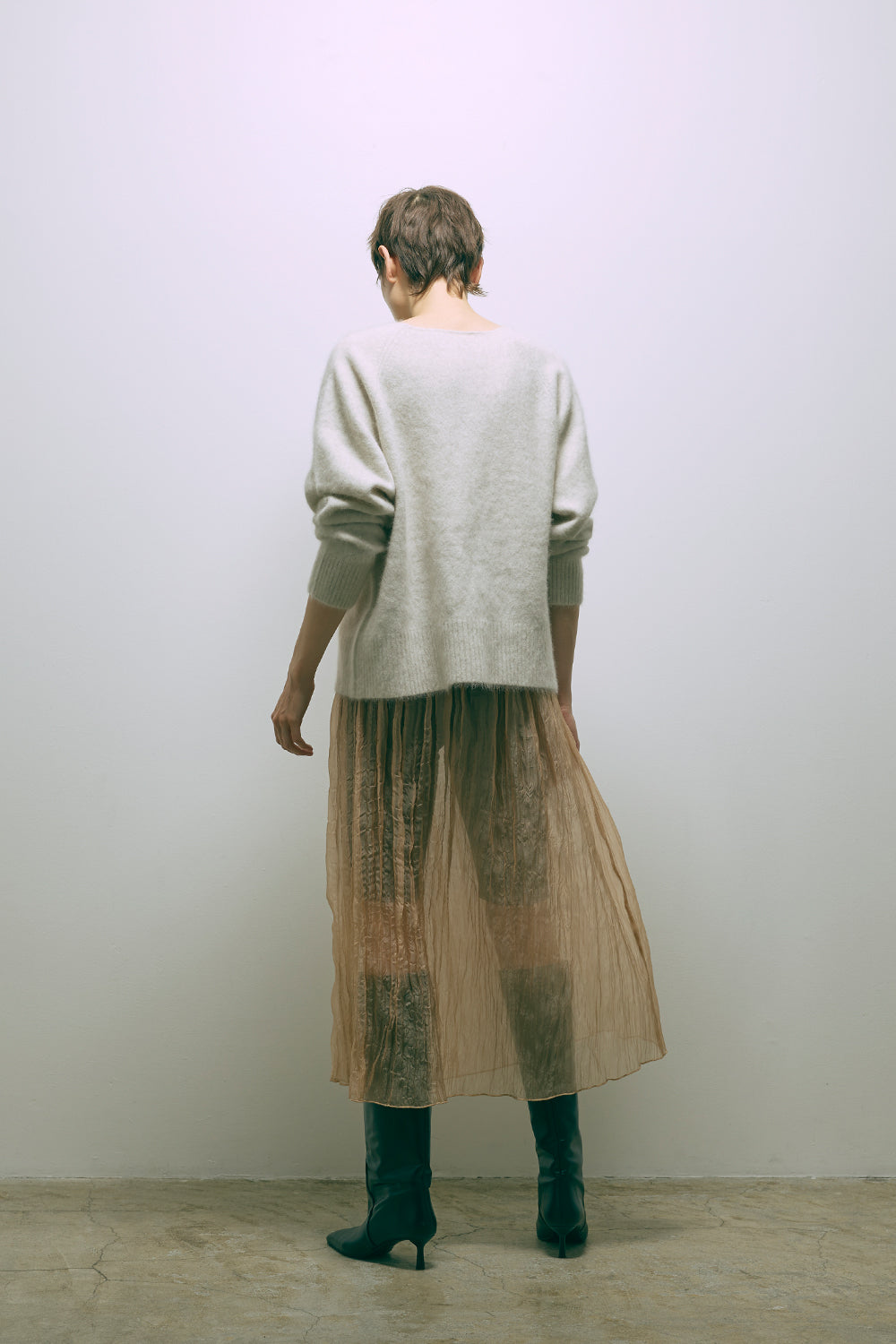 Vneck Fox Over Knit
