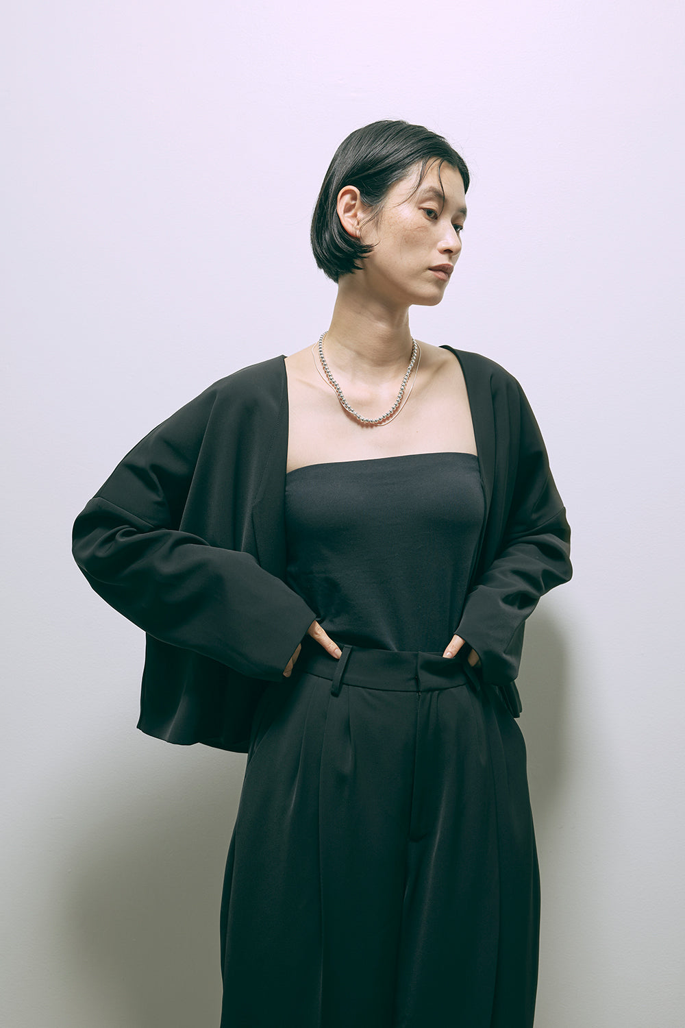 Dropped Shoulder Soft Jacket Set Up