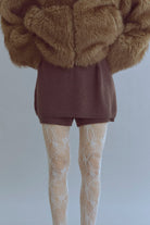 Alpaca-Touch Knit Mini Skirt