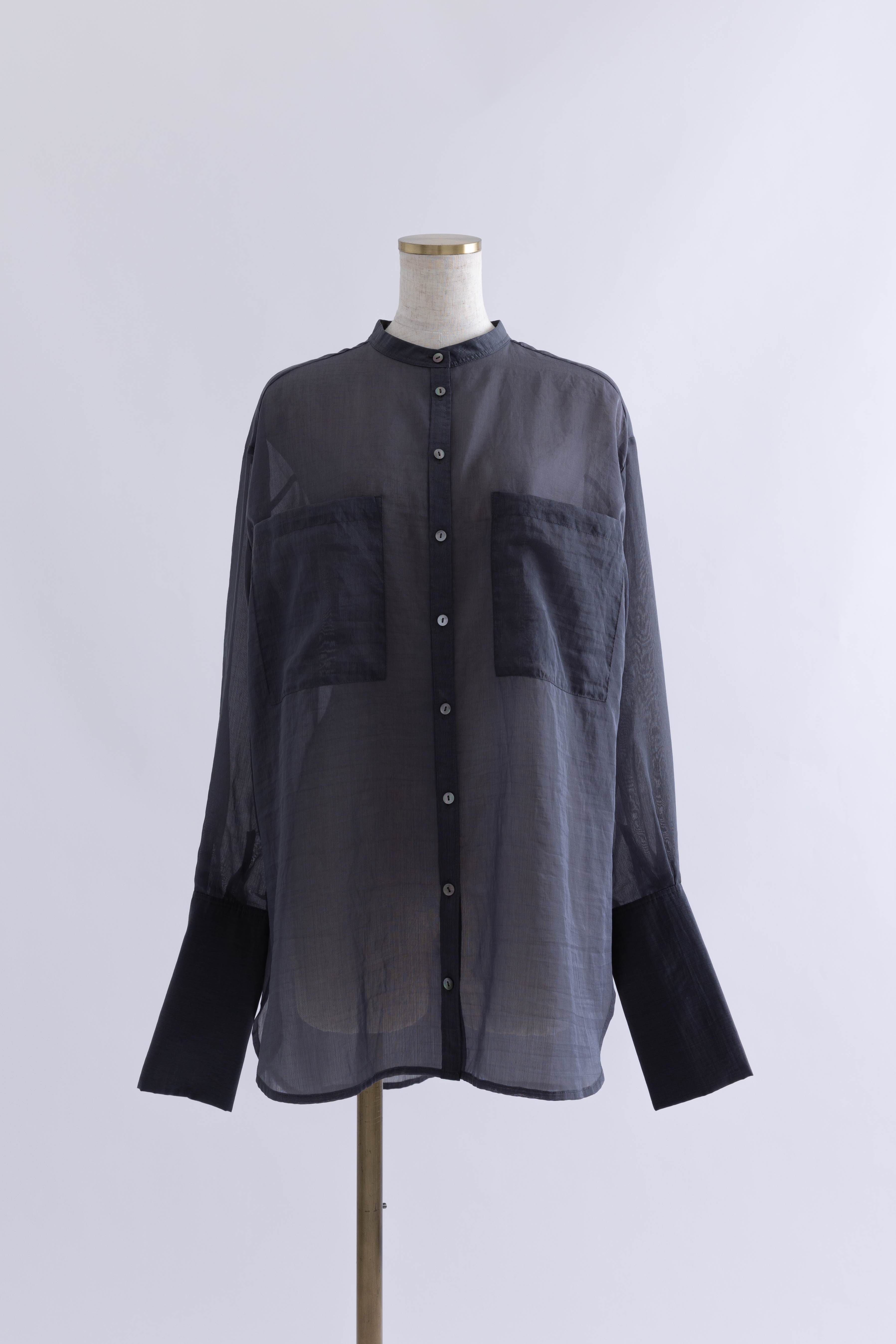 Long Cuff Sheer Blouse